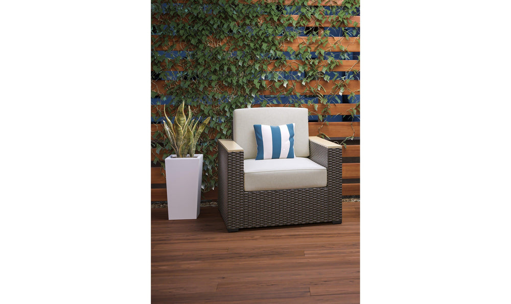 Palm Springs Arm Chair - Brown-Outdoor Chairs-Jennifer Furniture