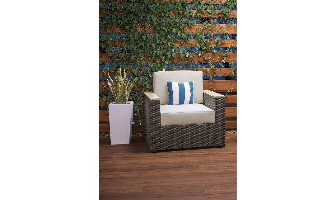 Palm Springs Arm Chair - Brown-Outdoor Chairs-Jennifer Furniture