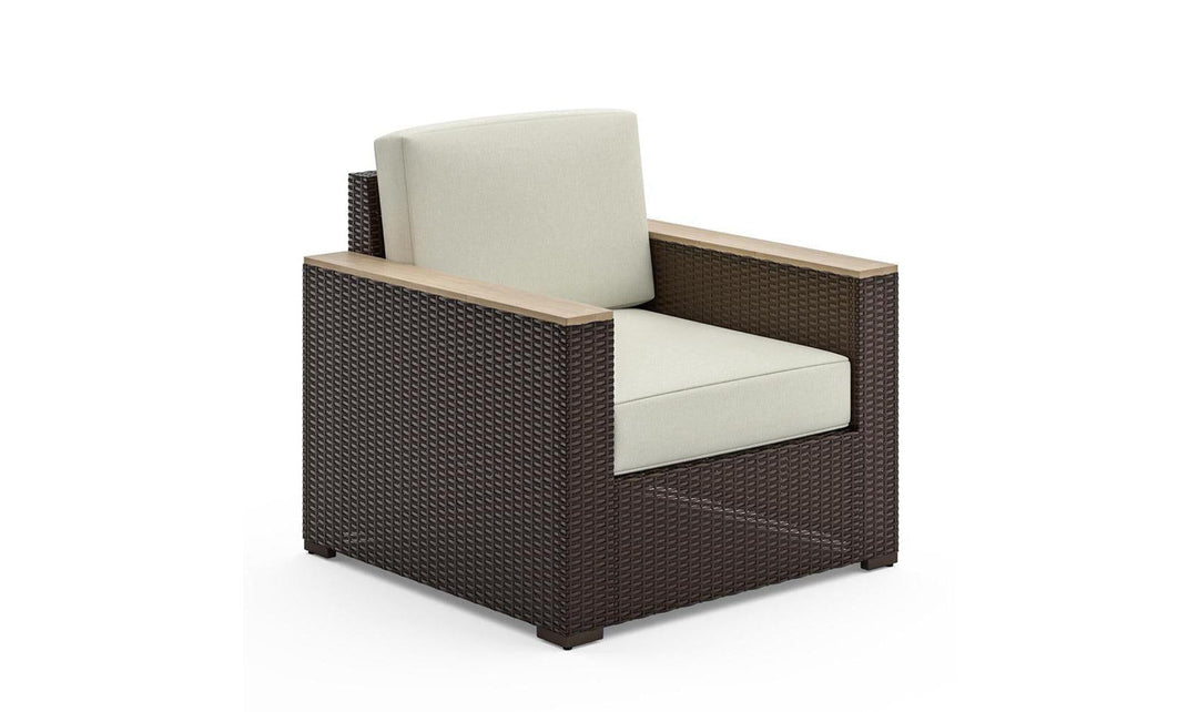 Palm Springs Arm Chair - Brown-Outdoor Chairs-Jennifer Furniture