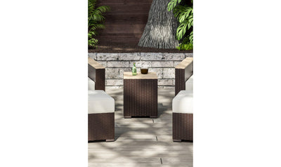 Palm Springs End Table - Brown-End Tables-Jennifer Furniture