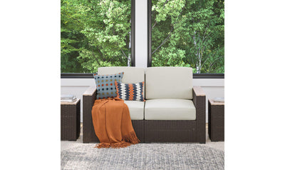 Palm Springs Loveseat - Brown-Loveseats-Jennifer Furniture
