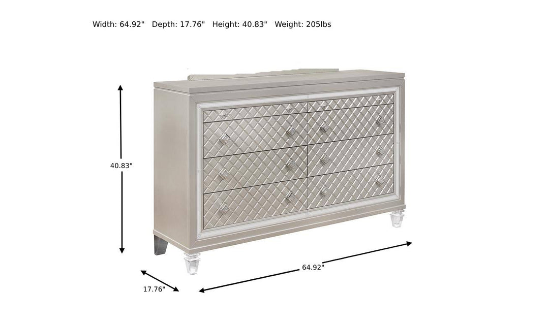 Paris Champagne Dresser-Dressers-Jennifer Furniture