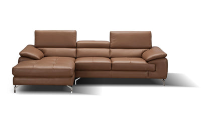 Pekin Italian Leather Mini Sectional Sofa-Sectional Sofas-Jennifer Furniture