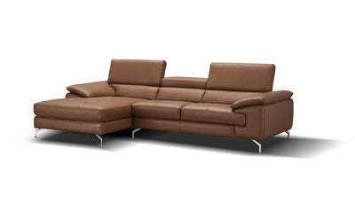 Pekin Italian Leather Mini Sectional Sofa-Sectional Sofas-Jennifer Furniture