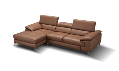 Pekin Italian Leather Mini Sectional Sofa-Sectional Sofas-Jennifer Furniture