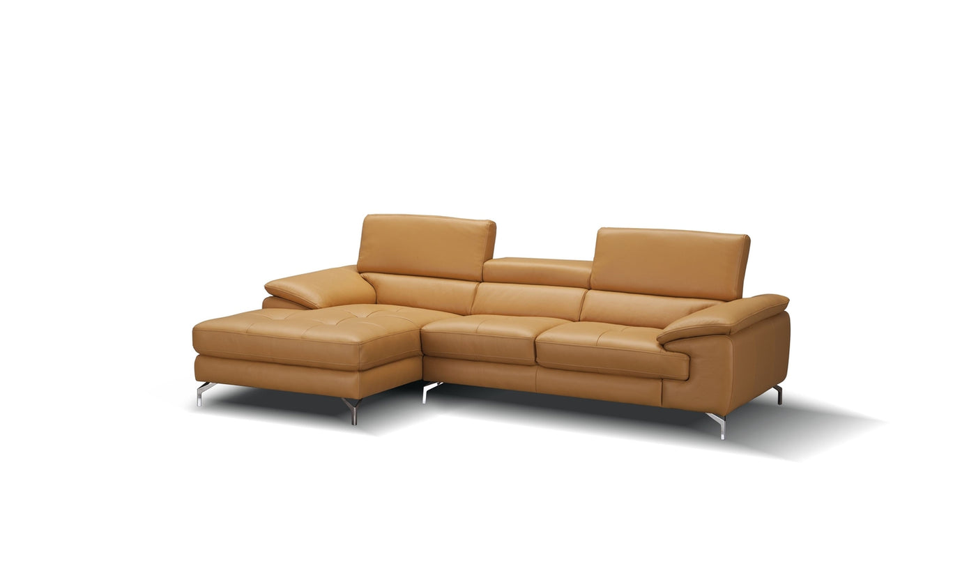 Pekin Italian Leather Mini Sectional Sofa-Sectional Sofas-Jennifer Furniture