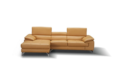 Pekin Italian Leather Mini Sectional Sofa-Sectional Sofas-Jennifer Furniture
