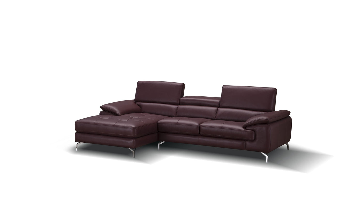 Pekin Italian Leather Mini Sectional Sofa-Sectional Sofas-Jennifer Furniture