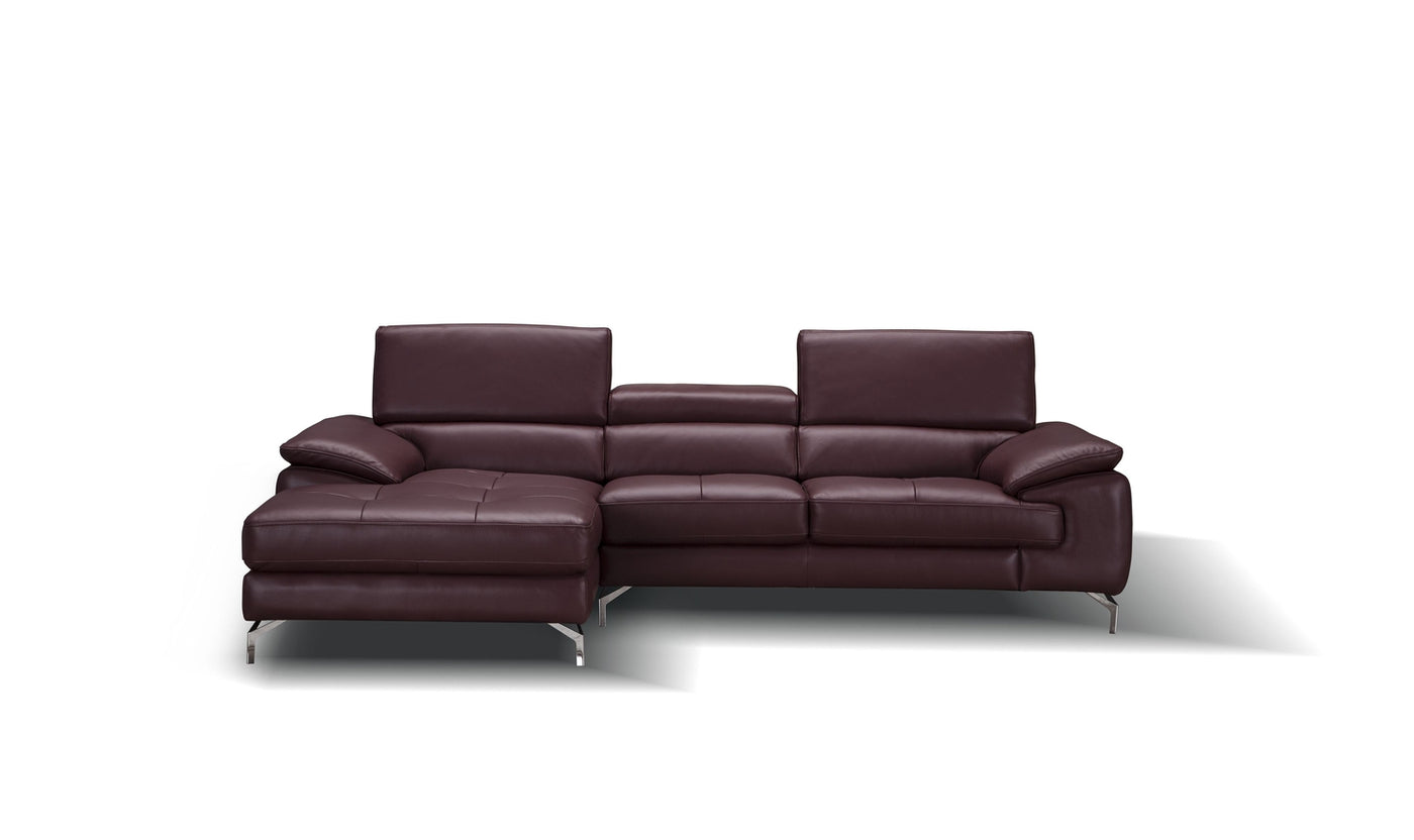 Pekin Italian Leather Mini Sectional Sofa-Sectional Sofas-Jennifer Furniture