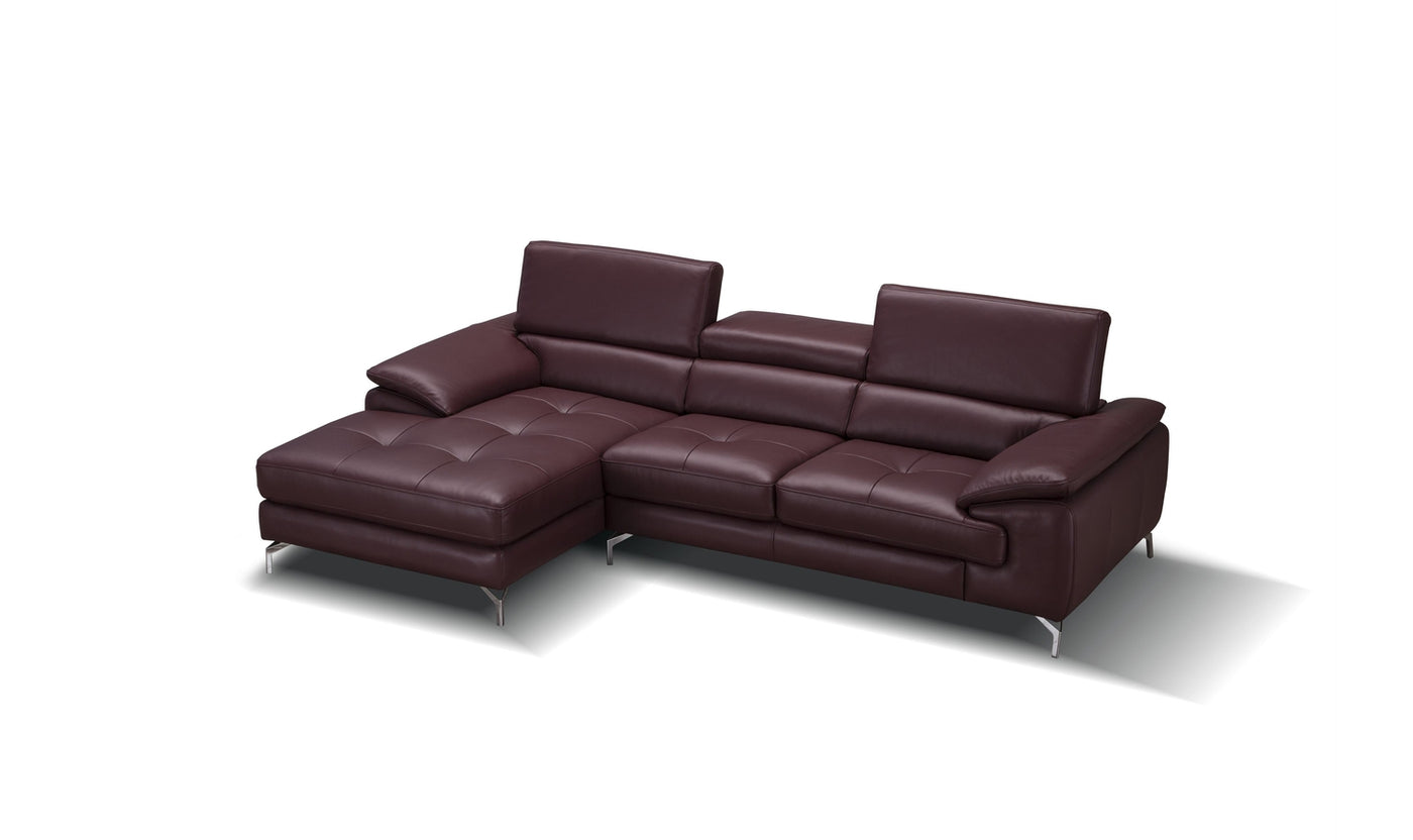 Pekin Italian Leather Mini Sectional Sofa-Sectional Sofas-Jennifer Furniture