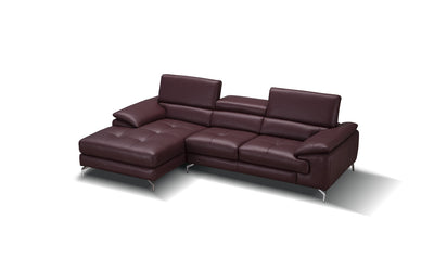 Pekin Italian Leather Mini Sectional Sofa-Sectional Sofas-Jennifer Furniture