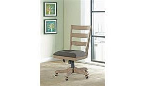 Perspectives Wood Back Uph Desk Chair-Desk Chairs-Jennifer Furniture