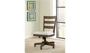 Perspectives Wood Back Uph Desk Chair-Desk Chairs-Jennifer Furniture