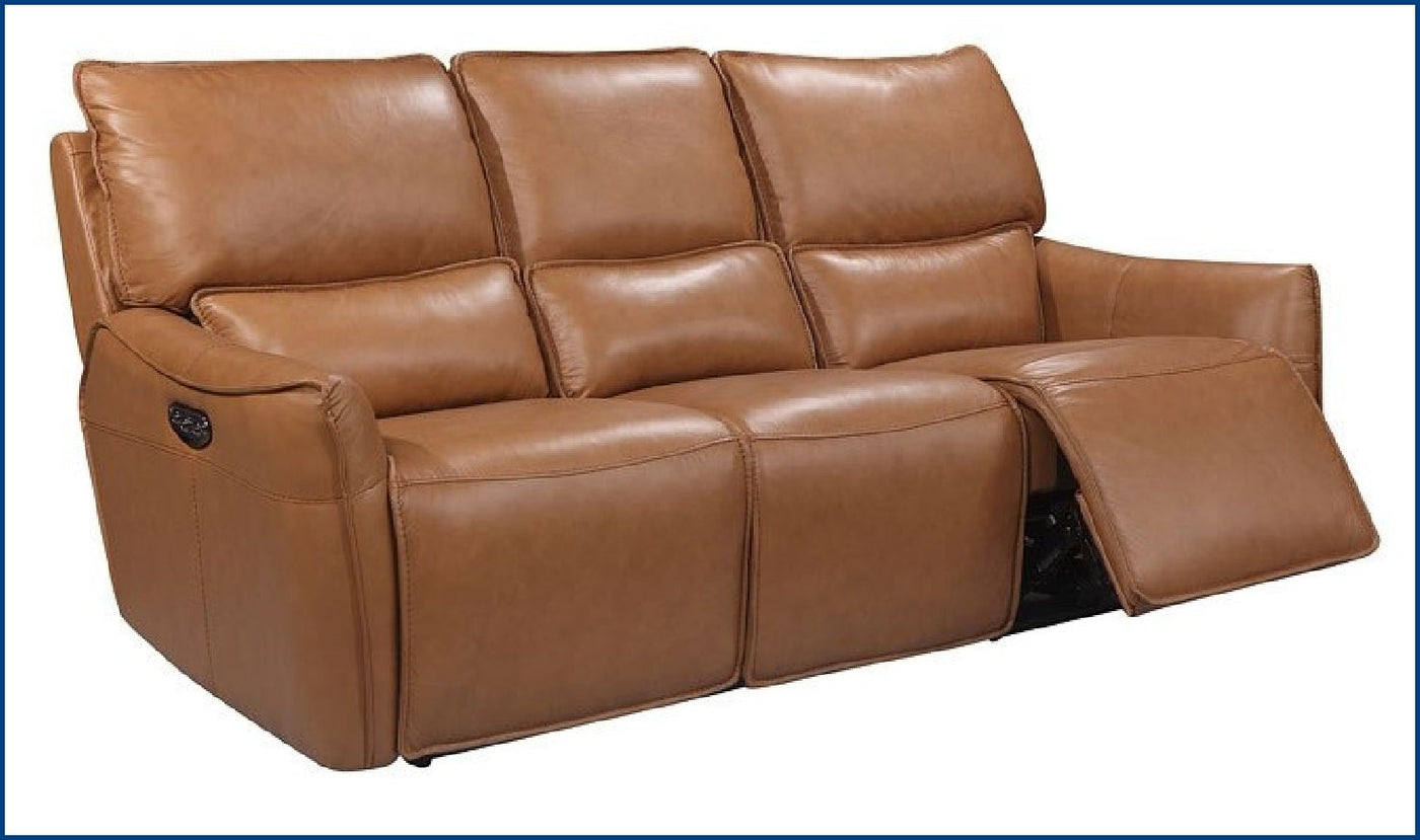 Portland Leather Sofa With Built