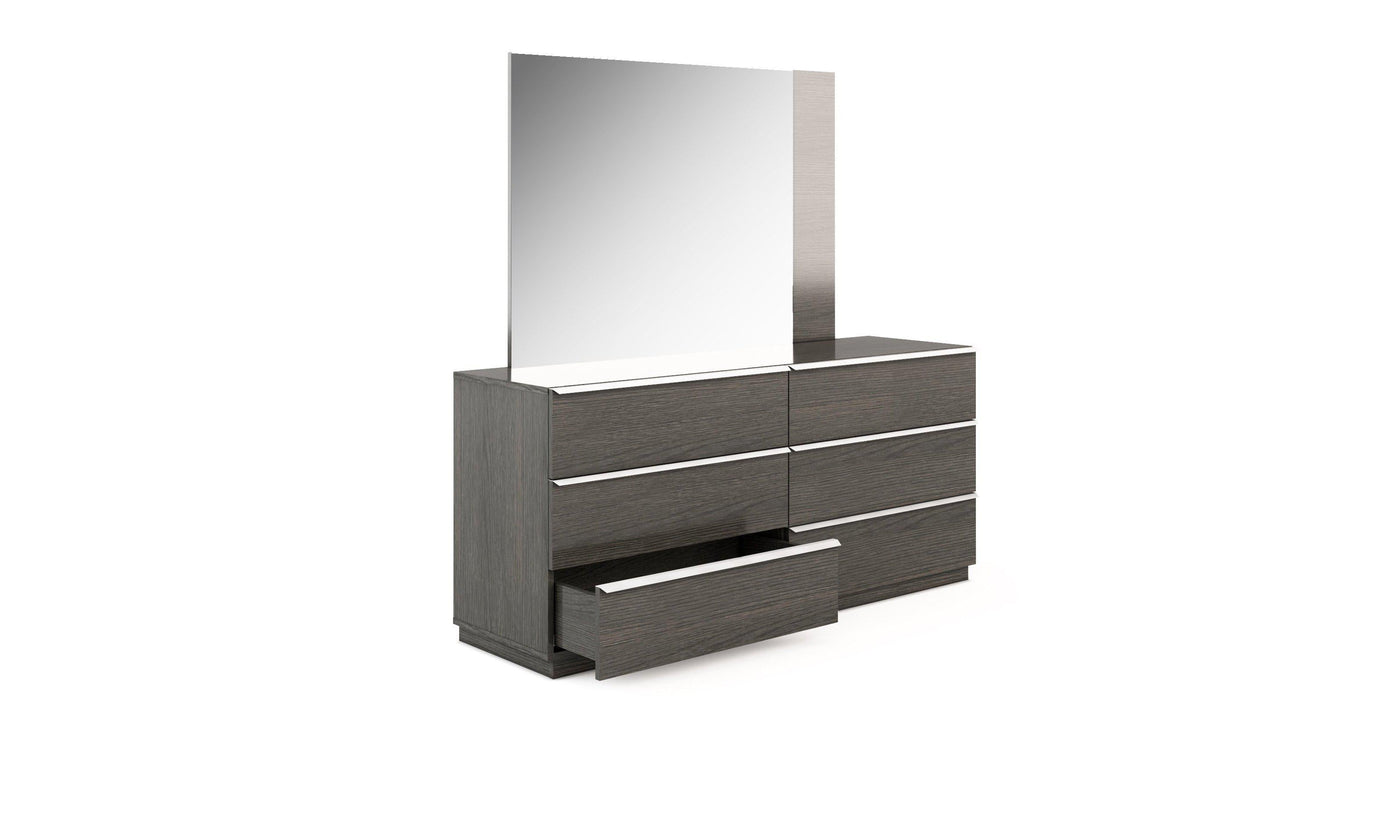 Porto 6-Drawer Dresser & Mirror-Dressers-Jennifer Furniture