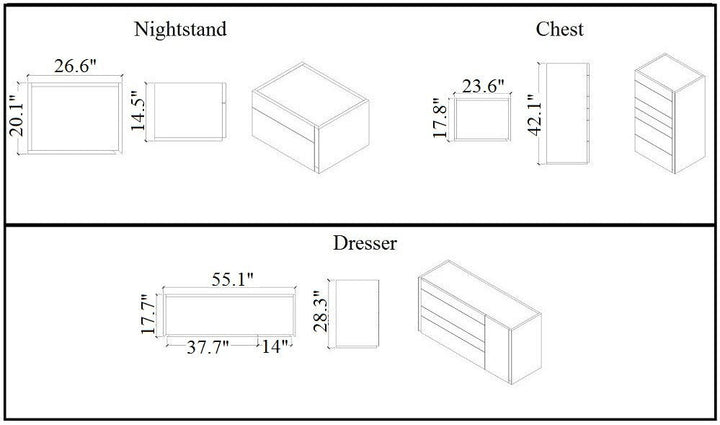 Porto Dresser-Dressers-Jennifer Furniture