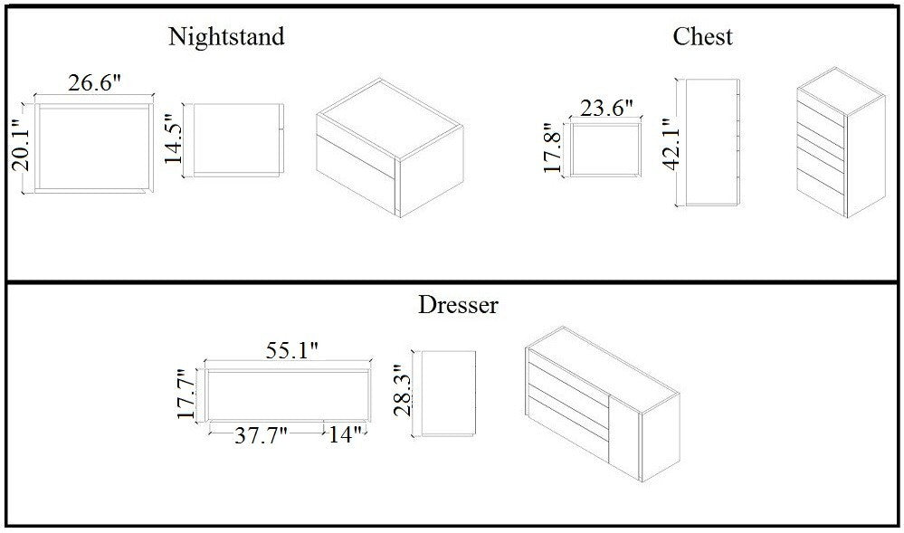 Porto Nightstand-Nightstands-Jennifer Furniture