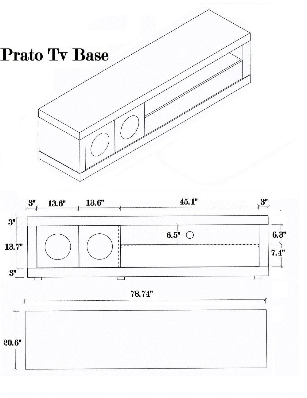 Prato Modern TV Base-Entertainment Centers & Tv Stands-Jennifer Furniture