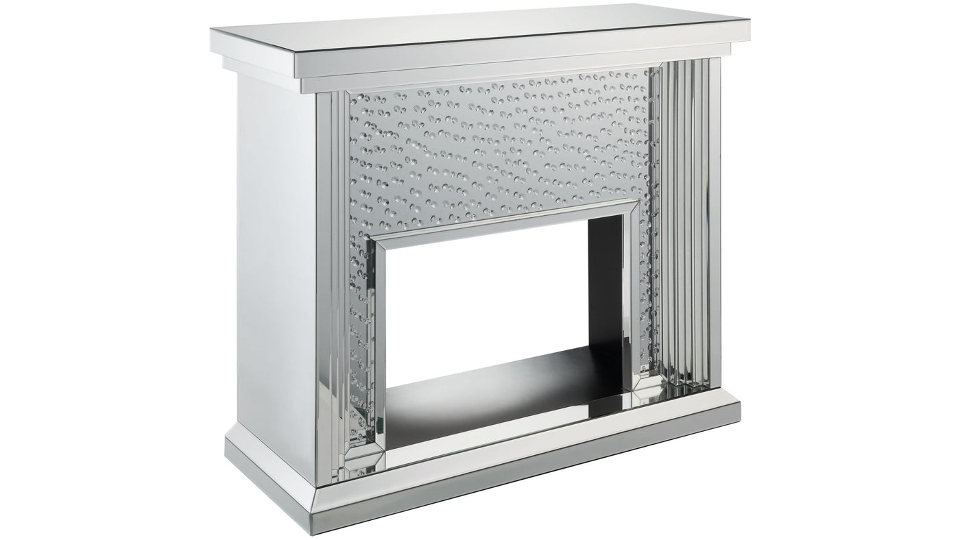 Declan Mirrored Fireplace Crystal Accented-Fireplaces-Jennifer Furniture