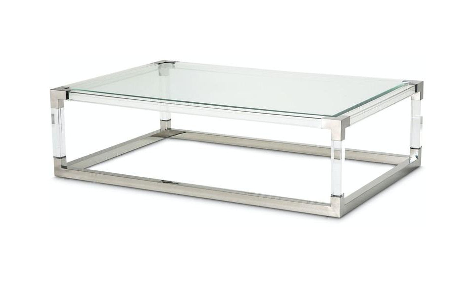 Rectangular Cocktail Table (2 Pc) - Acrylic Legs-Coffee Tables-Jennifer Furniture