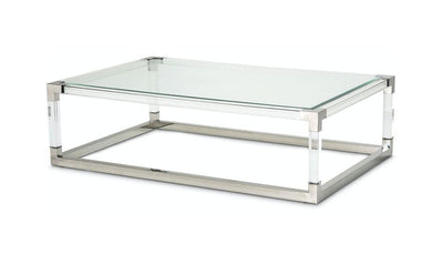Rectangular Cocktail Table (2 Pc) - Acrylic Legs-Coffee Tables-Jennifer Furniture