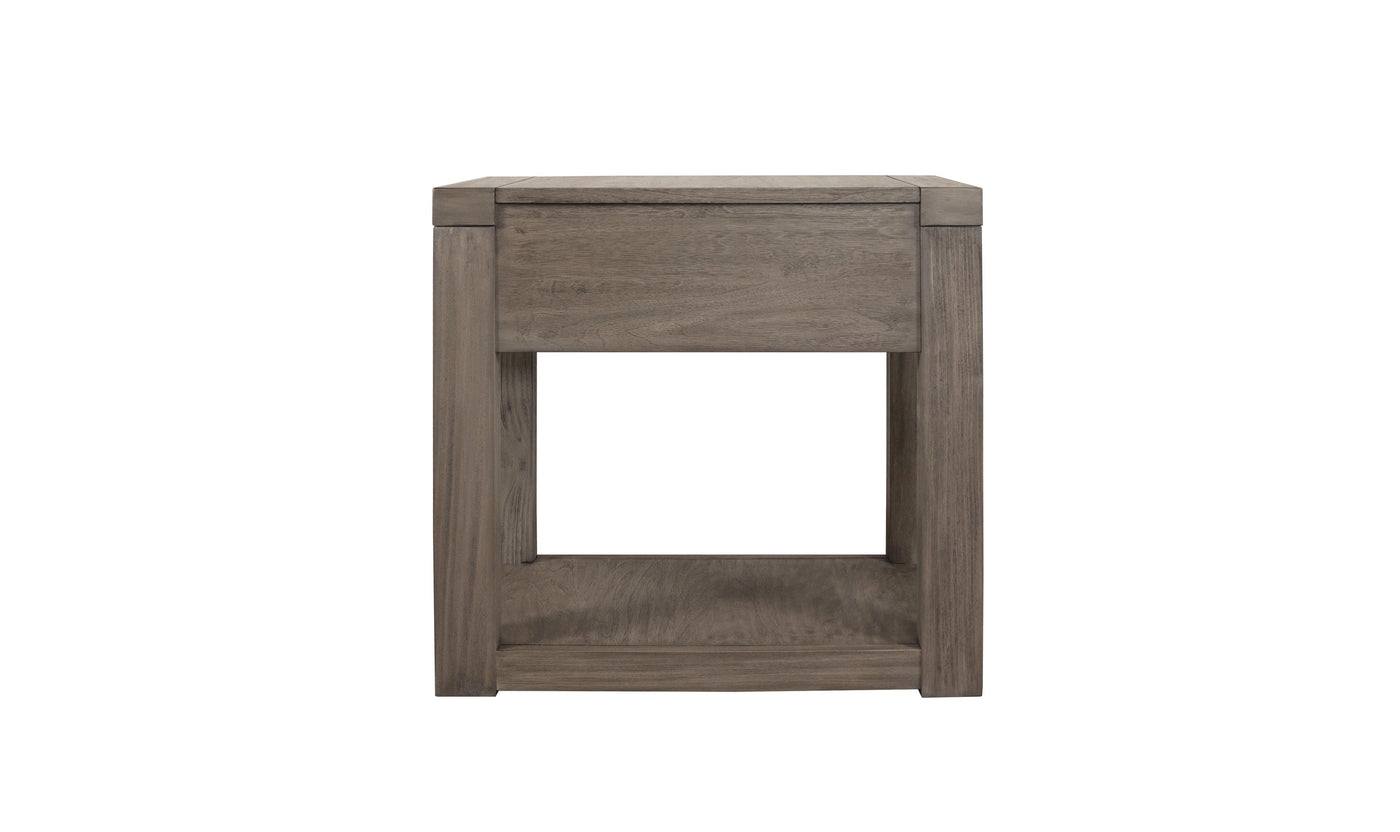 Riata Gray Chairside Table-End Tables-Jennifer Furniture