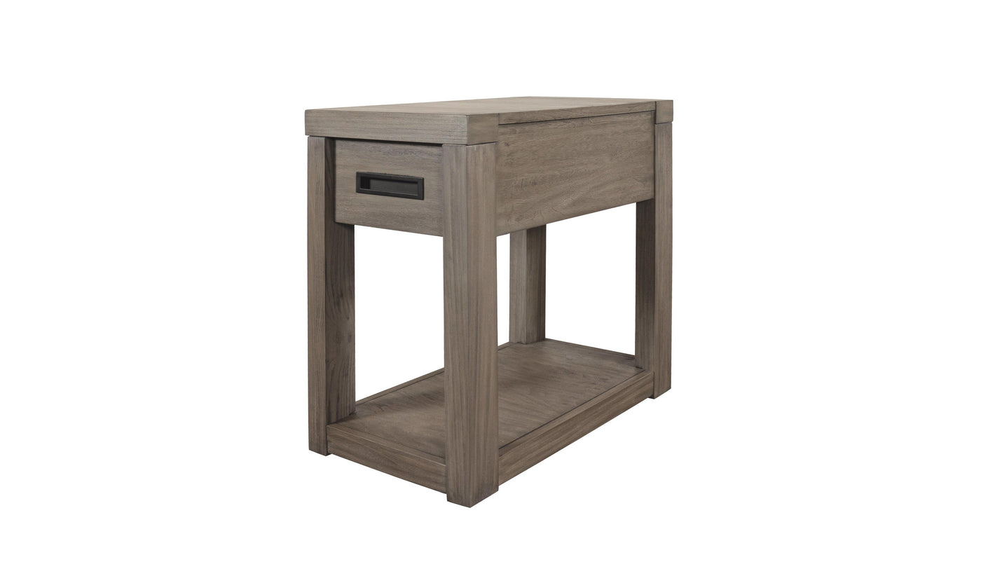 Riata Gray Chairside Table-End Tables-Jennifer Furniture