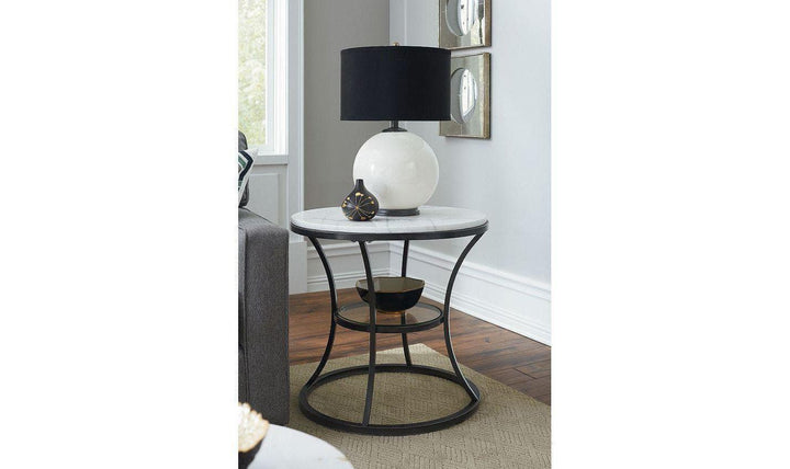 Round End Table-End Tables-Jennifer Furniture