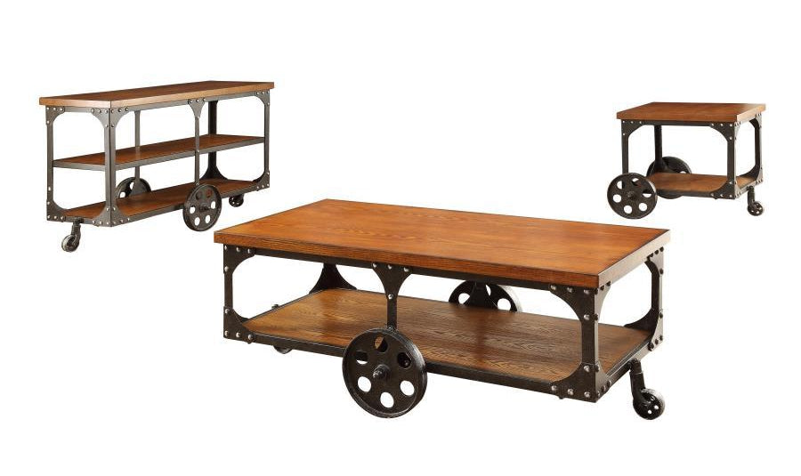 RUSTIC SOFA TABLE-Coffee Tables-Jennifer Furniture