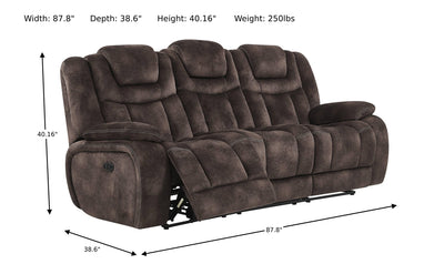 Sam Power Reclining Sofa-Sofas-Jennifer Furniture