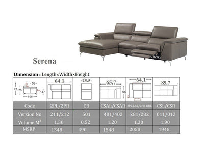 Serena Sectional Sofa-Sectional Sofas-Jennifer Furniture