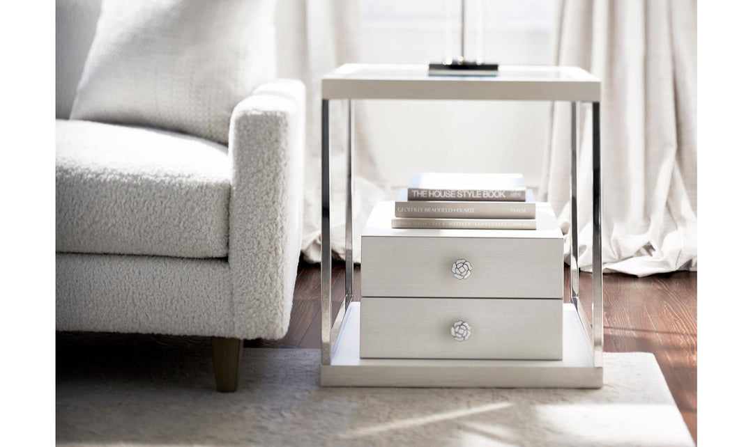 Silhouette 2-Drawers Side Table-End Tables-Jennifer Furniture