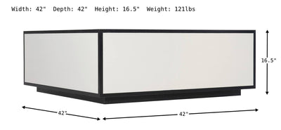 Silhouette Square Cocktail Table-Coffee Tables-Jennifer Furniture