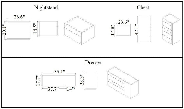 Sintra Nightstand-Nightstands-Jennifer Furniture