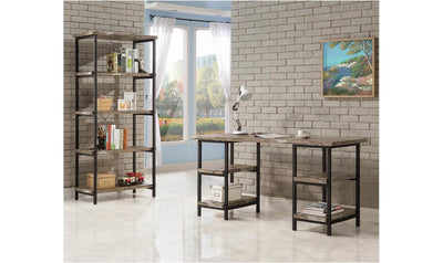 Skelton Salvaged Cabin and Black Writing Desk-Desks-Jennifer Furniture