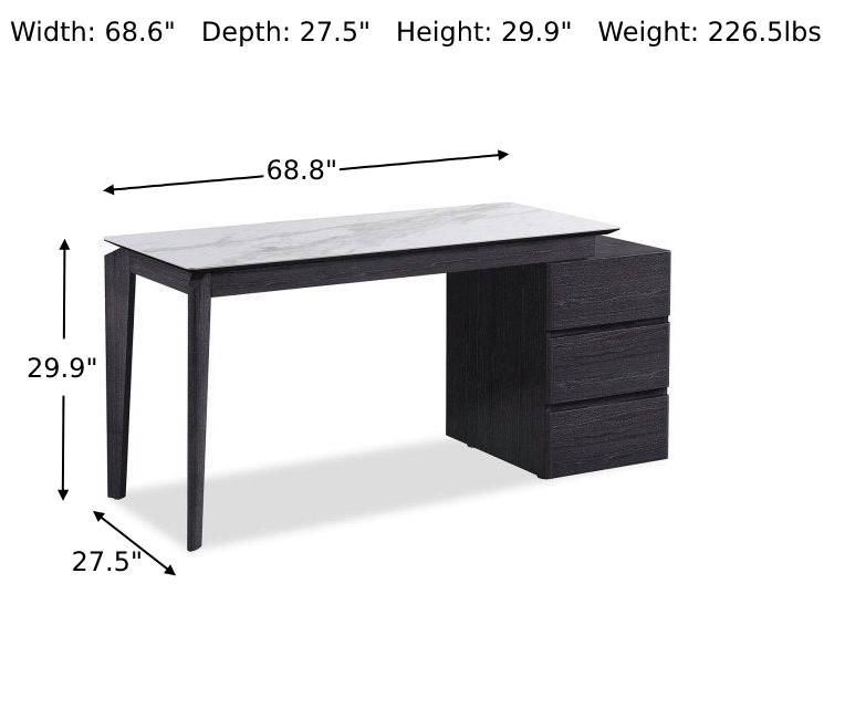 Slate Modern Desk-Desks-Jennifer Furniture