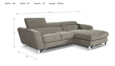Sparta Sectional Sofa-Sectional Sofas-Jennifer Furniture