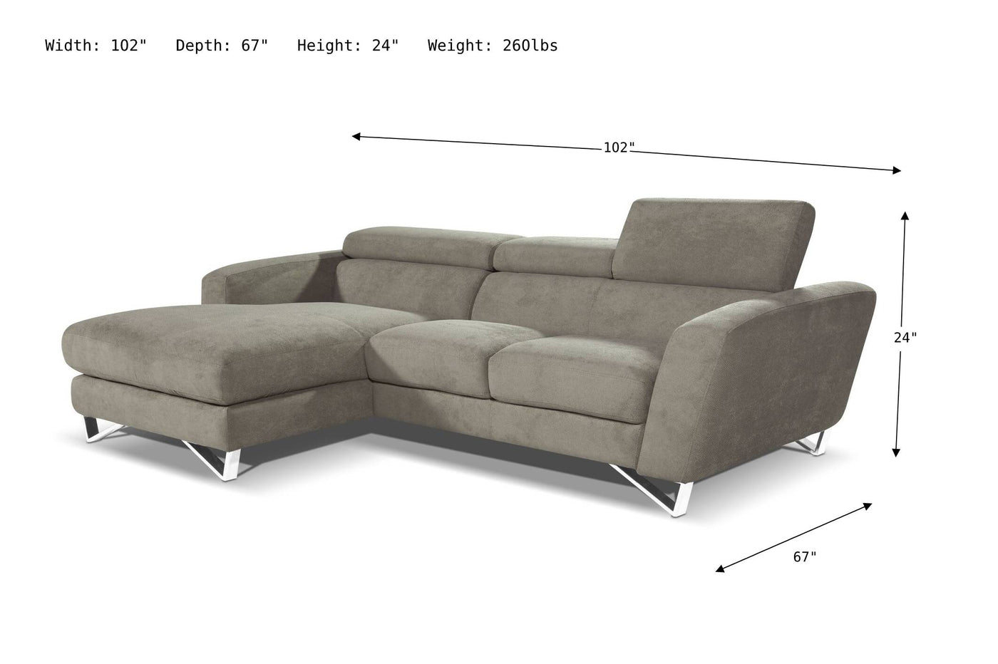Sparta Sectional Sofa-Sectional Sofas-Jennifer Furniture