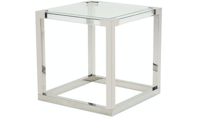 Square End Table (2 Pc) - Stainless Steel Legs-End Tables-Jennifer Furniture