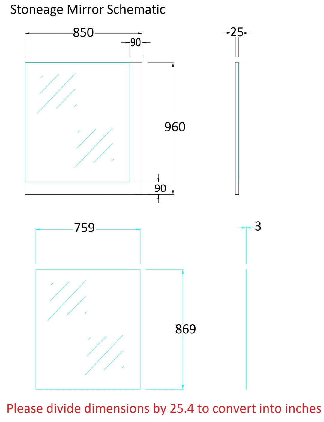 Stoneage Mirror-Mirrors-Jennifer Furniture