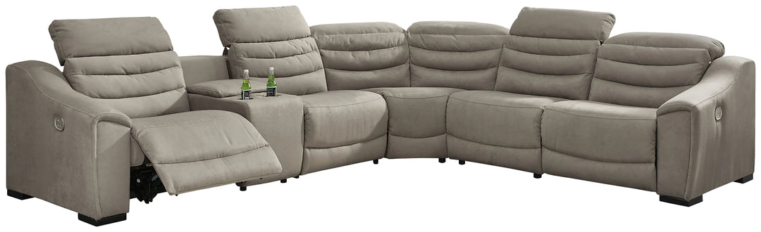 Modern Heritage Next Gen Gaucho Power Recliner Sectional Sofa with Adjustable Headrest