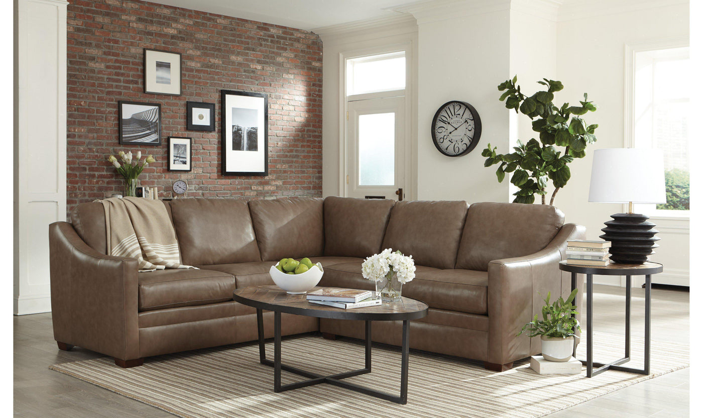 Sydney 2 Piece Leather Power Sectional Jennifer Furniture