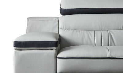 Tilt Leather Sectional Sofa in Gray
