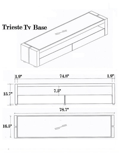Trieste Modern Tv Base-Entertainment Centers & Tv Stands-Jennifer Furniture