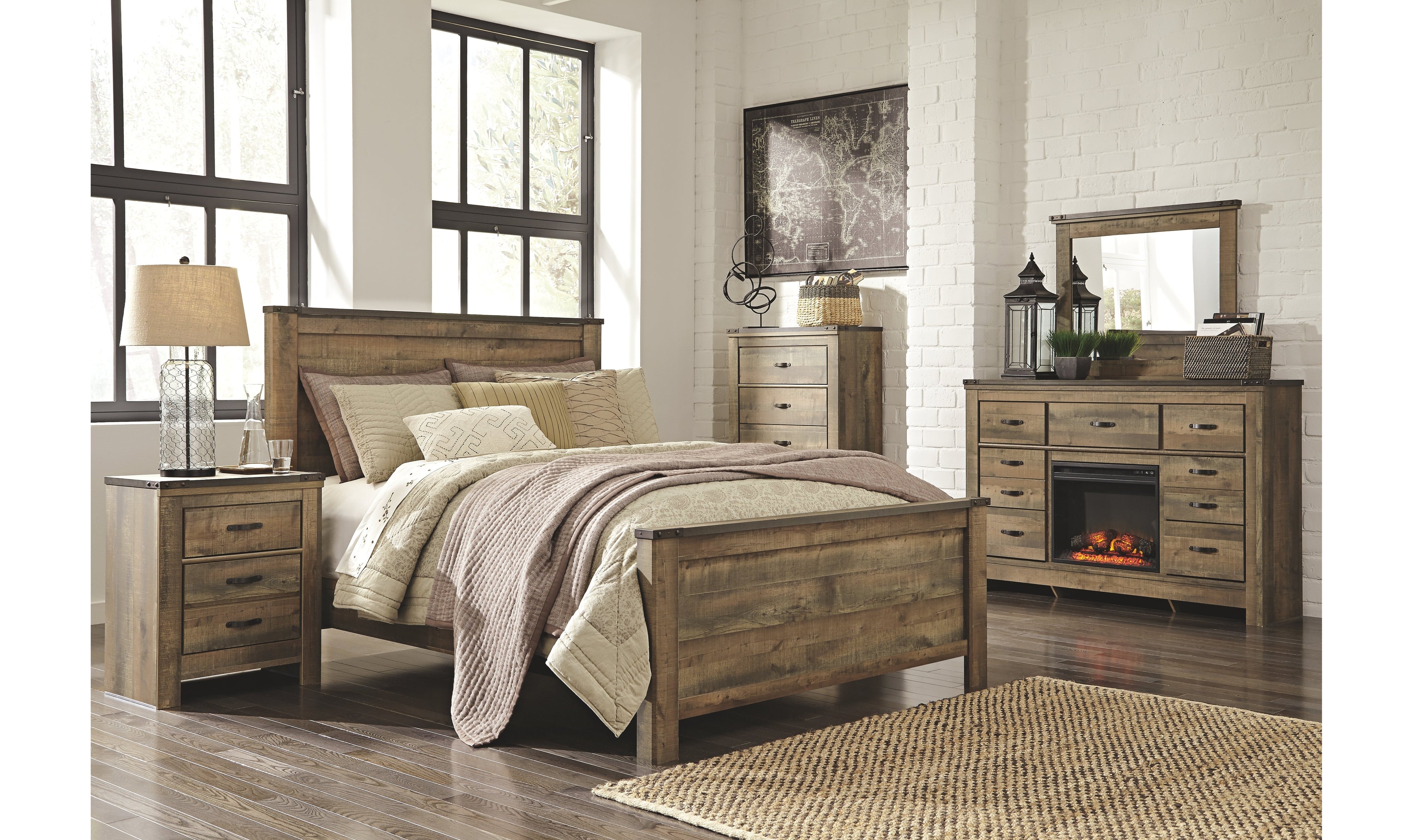 Trinell Dresser with Fireplace Option – Jennifer Furniture