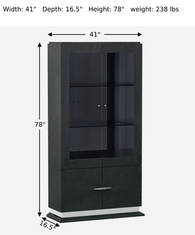 Valentina Vitrine-Hutches-Jennifer Furniture