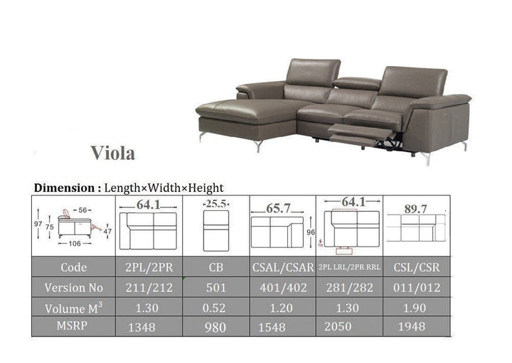 Viola Sectional Sofa-Sectional Sofas-Jennifer Furniture