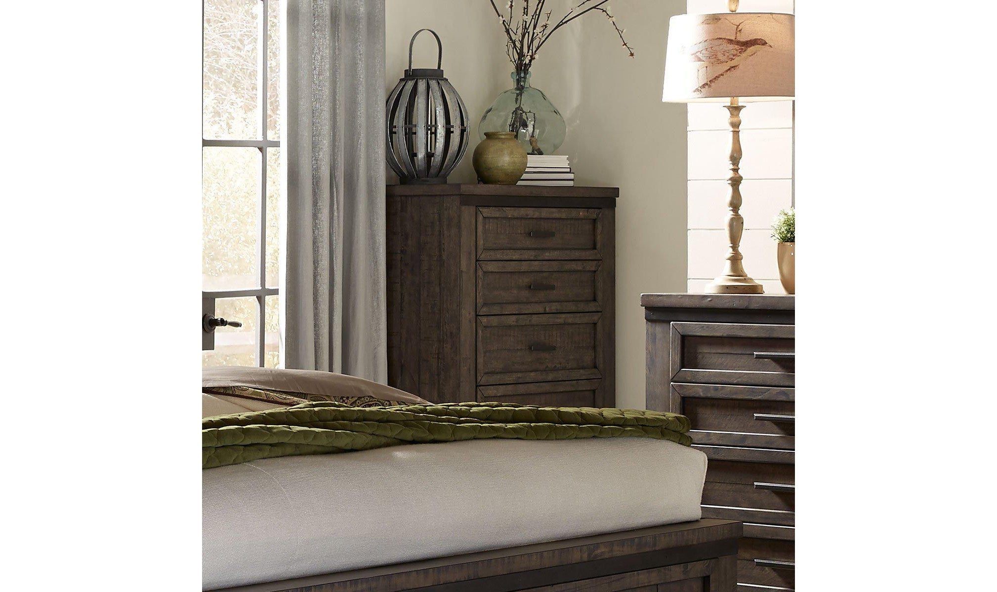 Warewood 5 Drawer Chest-Storage Chests-Jennifer Furniture
