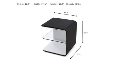 Wave Nightstand-Nightstands-Jennifer Furniture