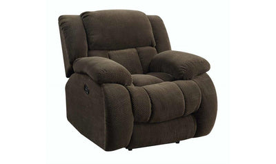 WESSON CHOCOLATE GLIDER RECLINER-Recliner Chairs-Jennifer Furniture